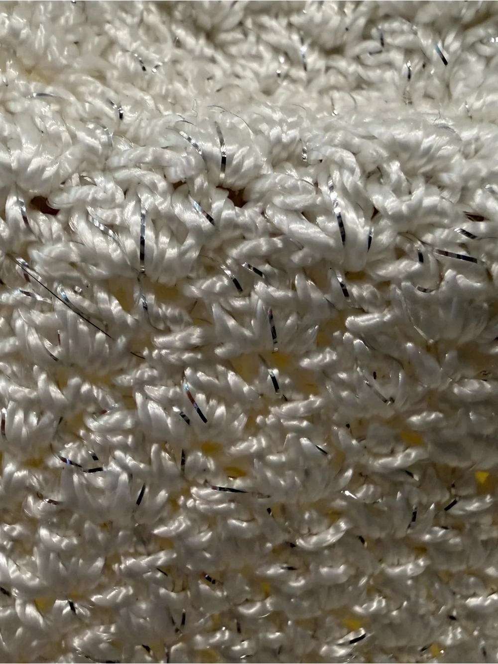 The Sak EUC White & Silver Crochet Hobo Bag